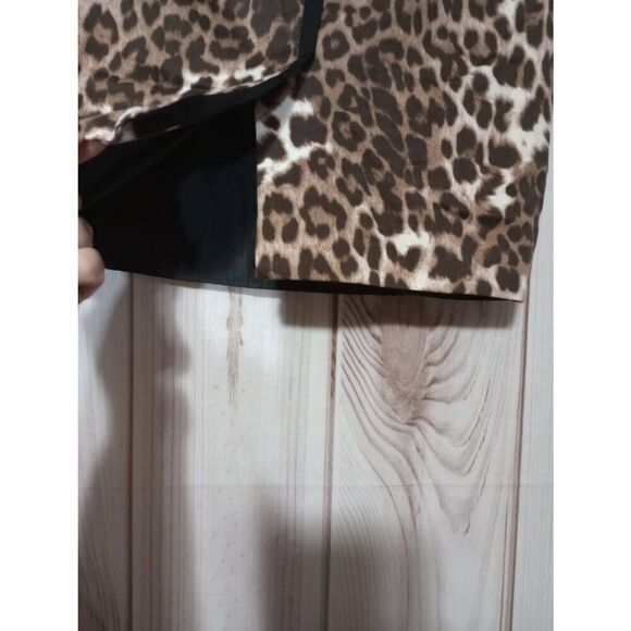 Leopard Print‎ Skirt Brown Animal Print Career Cocktail Party - Picture 3 of 6